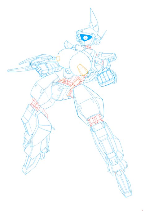 初のロボ娘(?)を描いてるけど、こんな線描いたの初めてかもしれん。
しんど 