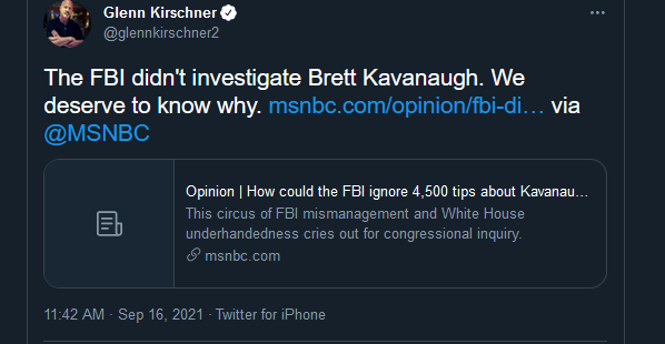 <a href="/glennkirschner2/">Glenn Kirschner</a> @KarenVaccinated <a href="/MSNBC/">MSNBC</a> The FBI's background check service isn't law enforcement activity. It's simply a screening; the client is left to assess and act upon the information.

That said, if the FBI saw probable cause a prosecutable crime had occurred, they must act. But the SoL on rape is 10 yrs, max.