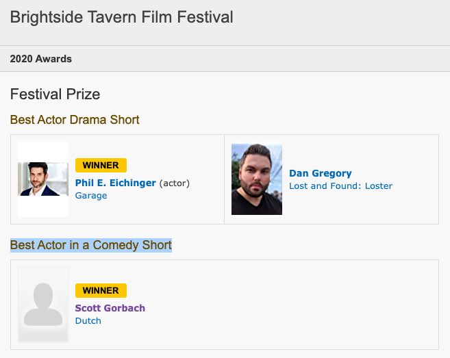 ScottGorbach's tweet photo. Hey #actors …. Do you pay for IMDb? I’m the only one on this list without a pic… 😅 https://t.co/yeiq01lWCr