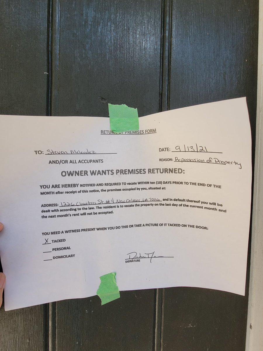 Love that my new landlord is kicking everyone out the month after a hurricane, when city services and internet access are still spotty, to turn the place into condos. (I luckily found a new place but only because I started searching before the storm).