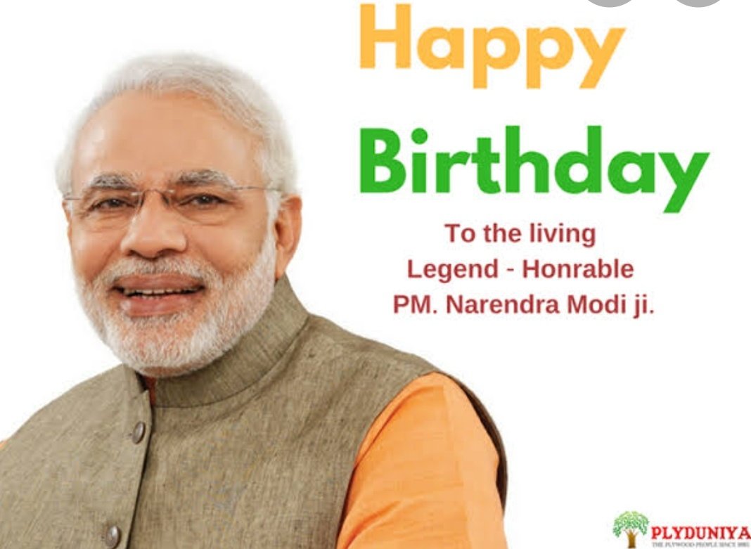 Happy birthday sir .
Legend - honorable pm . Narendra modi ji . We love you sir 