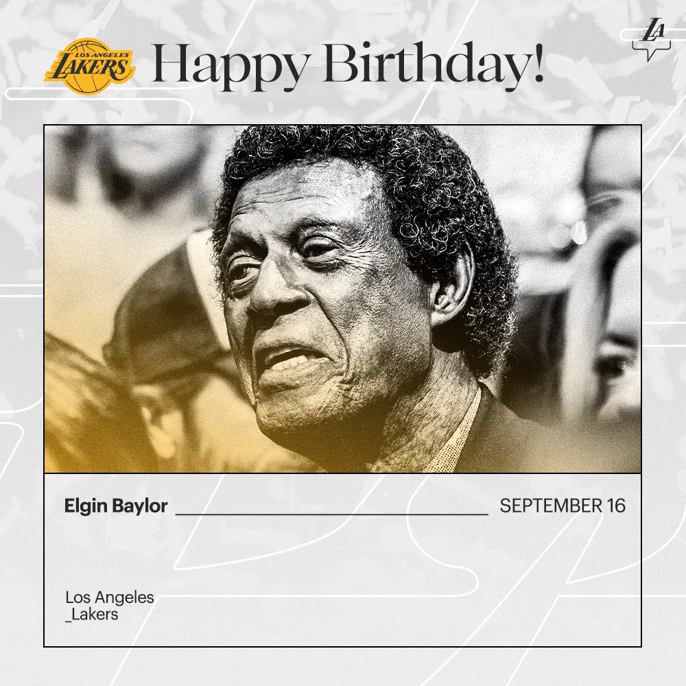 Happy birthday to legend Elgin Baylor your legacy will live forever  