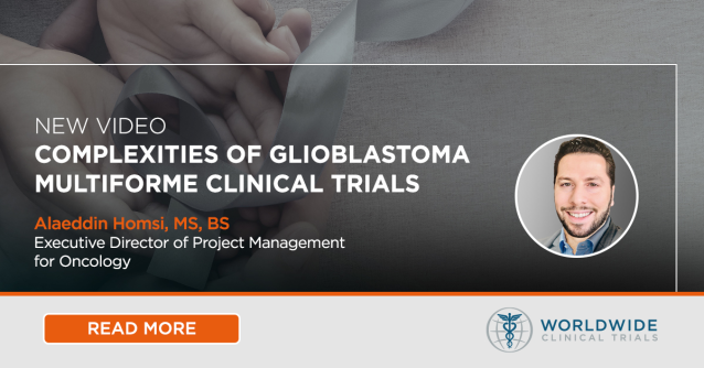 Innovation is driving development in glioblastoma multiforme therapies. Alaeddin Homsi, MS, BS, discusses the challenges and the opportunities in this short video: bit.ly/3hznI57 #GBM #Glioblastoma #ClinicalTrials #OncologyClinicalTrials #CRO bit.ly/3hEs2zO