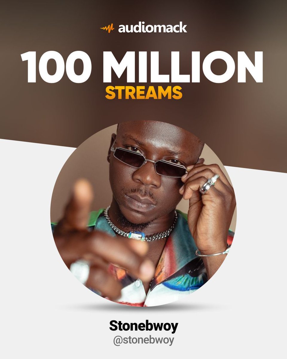 stonebwoy's tweet photo. Bravo 100M! On @audiomack
Love to All Who Keep Making it possible, Let's Celebrate this One 🚀🚀
https://t.co/73wPXyFwGK https://t.co/CK9EUZG6JW