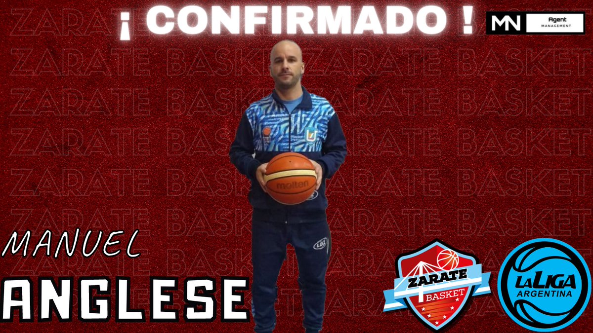 #Confirmación - En el día de hoy confirmamos a nuestro Coach recién ascendido a la <a href="/LigaARGbasquet/">La Liga Argentina</a> 
<a href="/ManuAnglese/">Manuel Anglese</a> Felicitaciones por el tremendo trabajo, el ascenso y ahora la continuidad. Un gran orgullo representar a tan gran entrenador y persona.💪💪 #TeamMNAgent