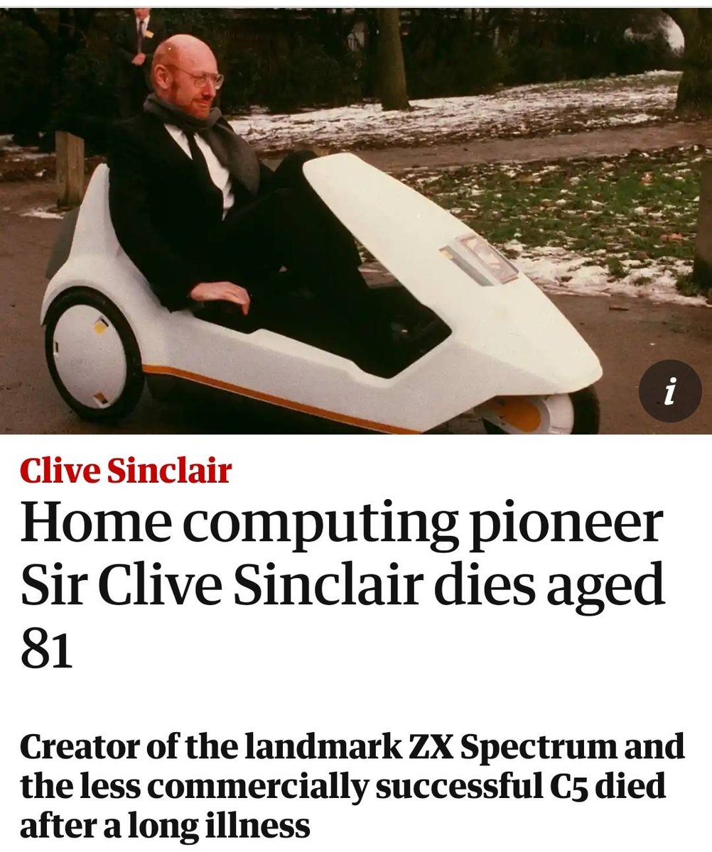 D. E. P Sir Clive Sinclair.
Thank for all.