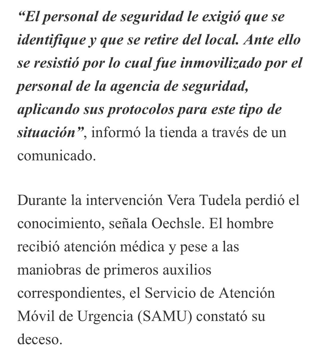 martin7mal's tweet image. Hay que ser bien hijos de puta para decir que cumplieron protocolos cuando acaban de matar a la persona. #Oeschle 💩