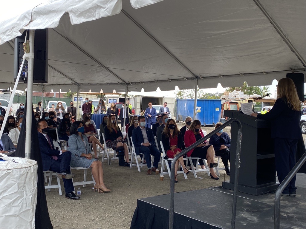 At the CA Housing Accelerator announcement, <a href="/AmieFishman/">Amie Fishman</a>, ED of <a href="/NPHANC/">NPH</a>, acknowledges that on this Yom Kippur we continue to commit to justice &amp; racial equity, to work toward a better world where no one is homeless &amp; everyone has a safe affordable place to call home. #CAcomeback