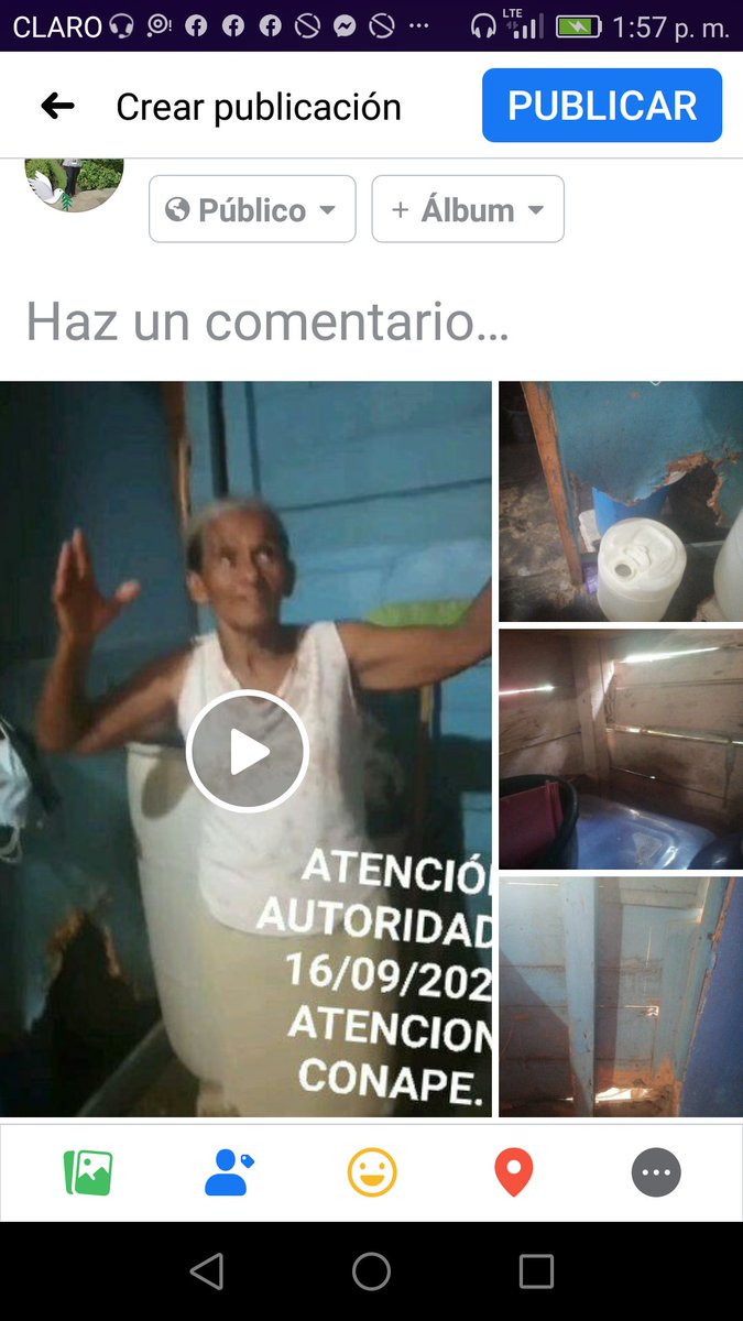 Por favor necesitamos un SOS. esta adulta mayor solicita reparen su casita. Comida y medicina. Vamos. Solo eso nada de dinero.