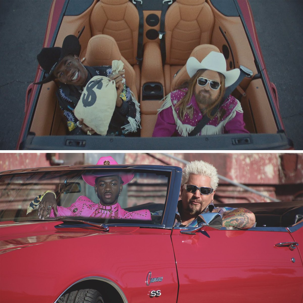 GuyFieri's tweet photo. We’ve come along way @LilNasX 😂 Congrats on your first album! https://t.co/sGt9K9eoPV