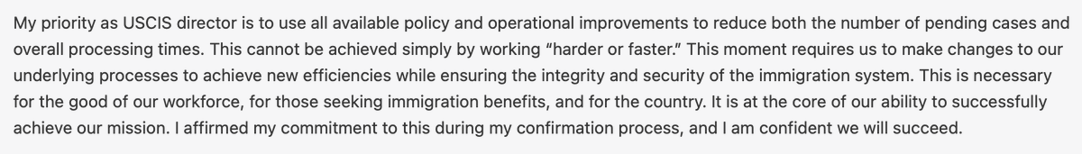 shawnarchen's tweet photo. .@USCIS Director Ur M. Jaddou has announced a new taskforce aimed at addressing years-old backlogs in immigration case processing, per an internal notice shared with me. 

USCIS currently faces +9 million pending cases. +6 million are "beyond our targeted processing goals." https://t.co/1DfTvTyEYw