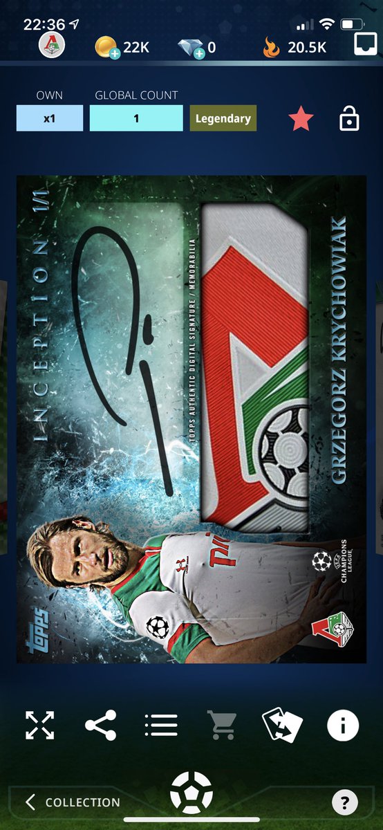 eyeXyou's tweet photo. Now own both non glimmer @fclokomotiv_eng 1/1’s on @ToppsKick 😏 #toppskick #kick22 https://t.co/On4pR0NpuH