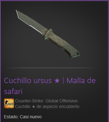 ⭐️SORTEO KNIFE URSUS SAFARI MESH (mw)⭐️

Se acercan los 2 años de infocsarg y para agradecerles voy a estar sorteando este cuchillo. El sorteo termina en una semana que se libera el trade (24/9)

Para participar:
- Follow en twitter <a href="/infocsarg/">infocsarg</a>.
- Mencionar a 2 amigos.
- Dar RT.