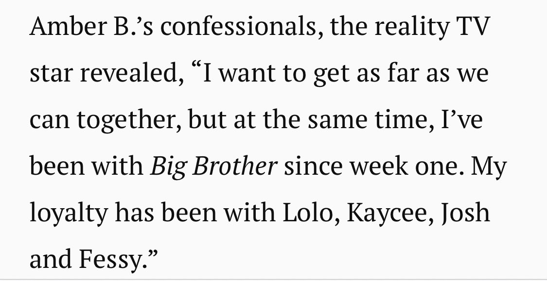 smallz_i's tweet photo. @amberborzotra has always tried to protect Big Brother Alliance since last season. Why she keeps being billed as fake by these girls is beyond me! Why Fessy is so bothered is also crazy. I hope next week Esther and Fessy are sent home! #TeamAmberB #TeamJosh #Challenge37 https://t.co/r1ilvsovMb