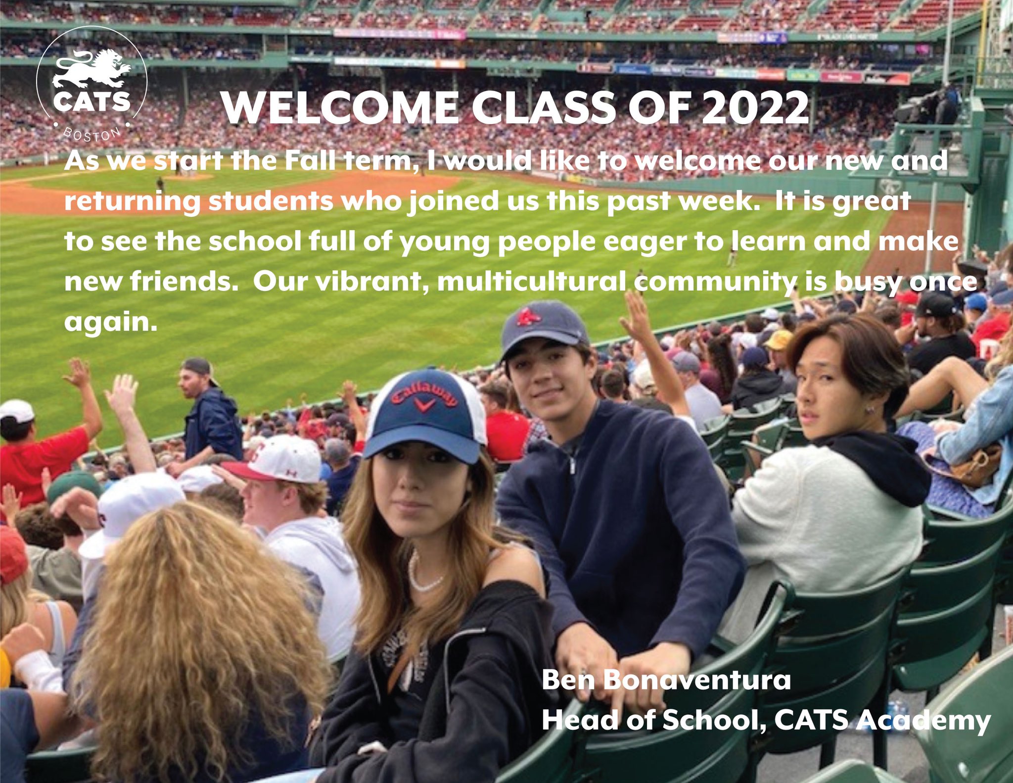 CATSAcademy on X: Welcome Class of 2022 As we start our Fall term, I would  like to welcome our new and returning students who joined us this past  week. It is lovely