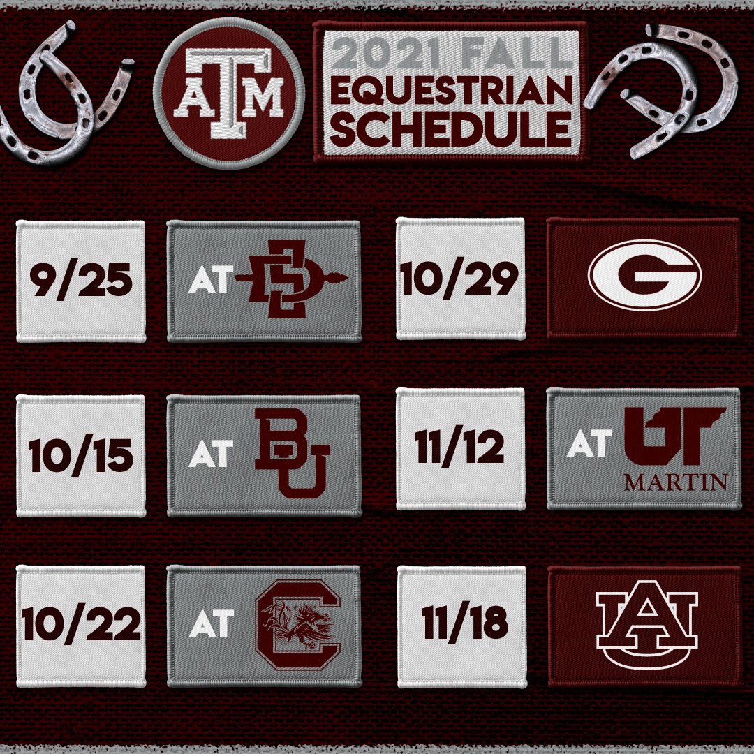 SEC's tweet photo. NEWS | Announcing the 2021 @SEC Fall Equestrian Schedules

Details » https://t.co/Y2aILEl5iG https://t.co/L1jmb79T5f