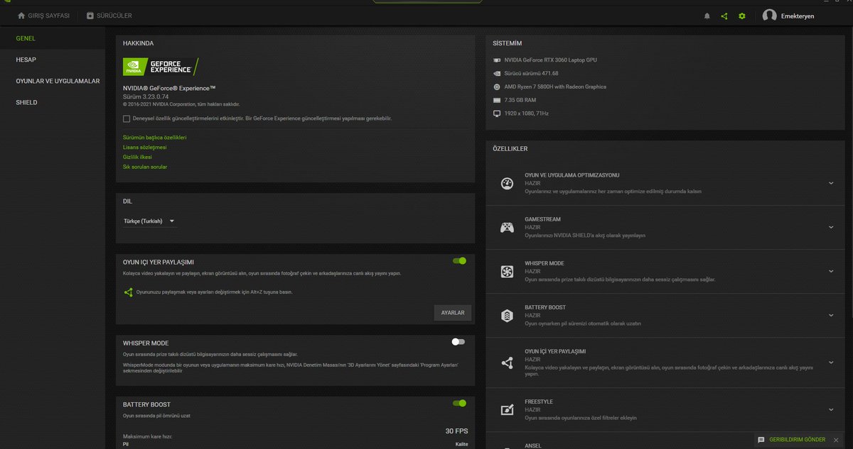 emekteryen's tweet photo. @NVIDIAGeForce why you are using same old fashioned UI for years why you didn't change? I wish there is more smooth UI like @AMD has. I'm using laptop with nvdia graphics card and ryzen mobile processor. and I liked AMD's ui even I wanted to change my laptop with rx6600m variant https://t.co/lkBGQv8wCb