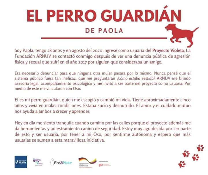 fridayorke's tweet photo. Paren todo, esto tiene que ser tendencia! La fundación Arnuv rescata perros de la calle y los entrena para proteger a mujeres!! Varias mujeres que vivieron violencia por parte de sus parejas ya han accedido a este maravilloso proyecto. Miren: https://t.co/QlfURWSGN3 RT https://t.co/ggURCJgysO