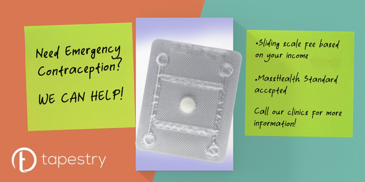 TapestryWMass's tweet photo. Need emergency contraception? We can help!! Call one of our clinics for more information - location information here: https://t.co/DdoHGzQ91D
#accesswithoutstigma #planb #emergencycontraception #themorningafterpill #birthcontrol #birthcontroloptions #heretohelp https://t.co/cq2nCWfqUl