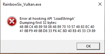 Error byte code. Error at hooking API loadstringa dumping first 32 bytes. Ошибка at 000d788d. Ошибка err_6. Ошибка при запуске Rainbow.