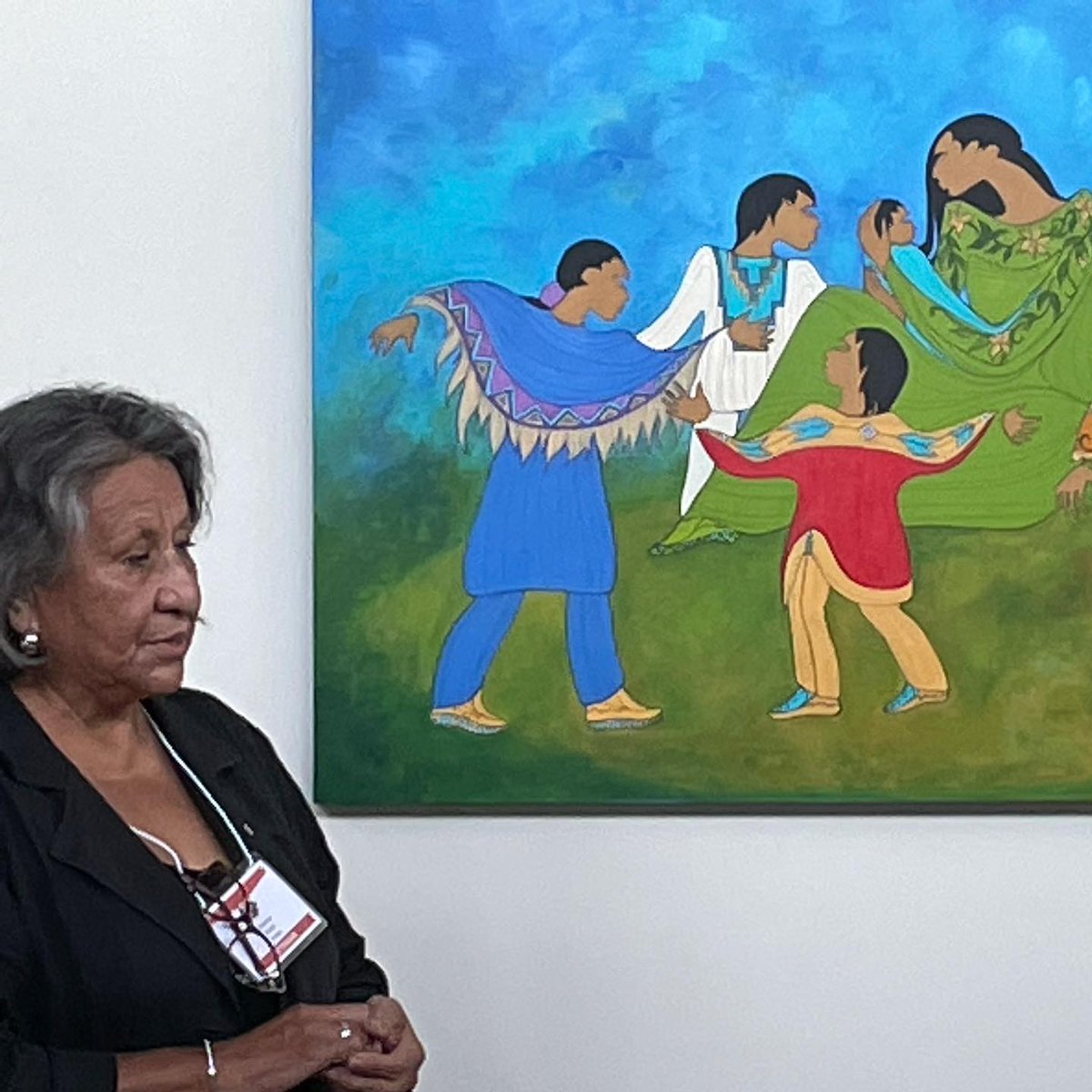 jeffsage's tweet image. When you get to meet an artist you’ve admired for years at work. #miigwetch #ldnont 
🧡