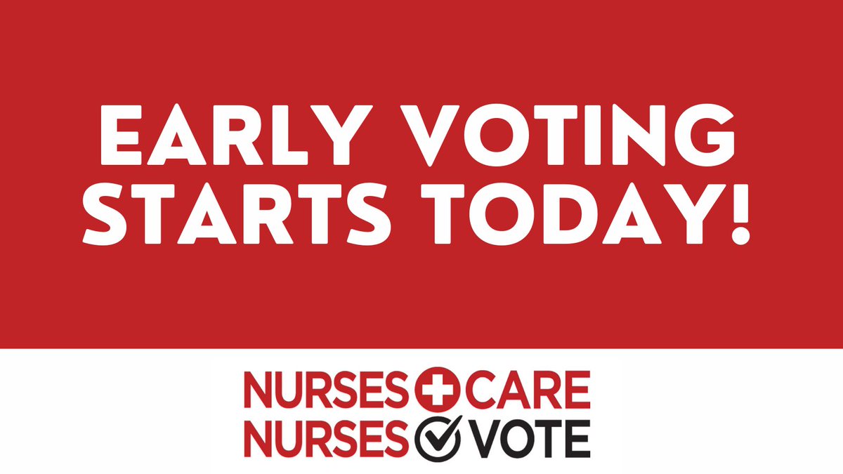 Find your options for early voting here: sos.state.mn.us/elections-voti…

See the MNA endorsed candidates for St. Paul mayor and Duluth City Council here: mnnurses.org/issues-advocac…

#NursesCareNursesVote