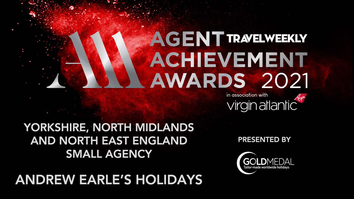 Congratulations to Andrew Earle’s Holidays, winner of best Yorkshire, North Midlands and North East England - Small Agency! 

@AEarleTravel #TWAAAs