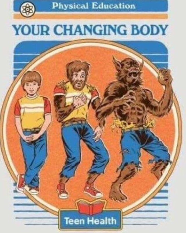HorrorDNA's tweet photo. Pretty much exactly how I remember puberty. #ChangingBody #GrowingUp https://t.co/DG6CbnN0pr https://t.co/CXNCyU0dIB