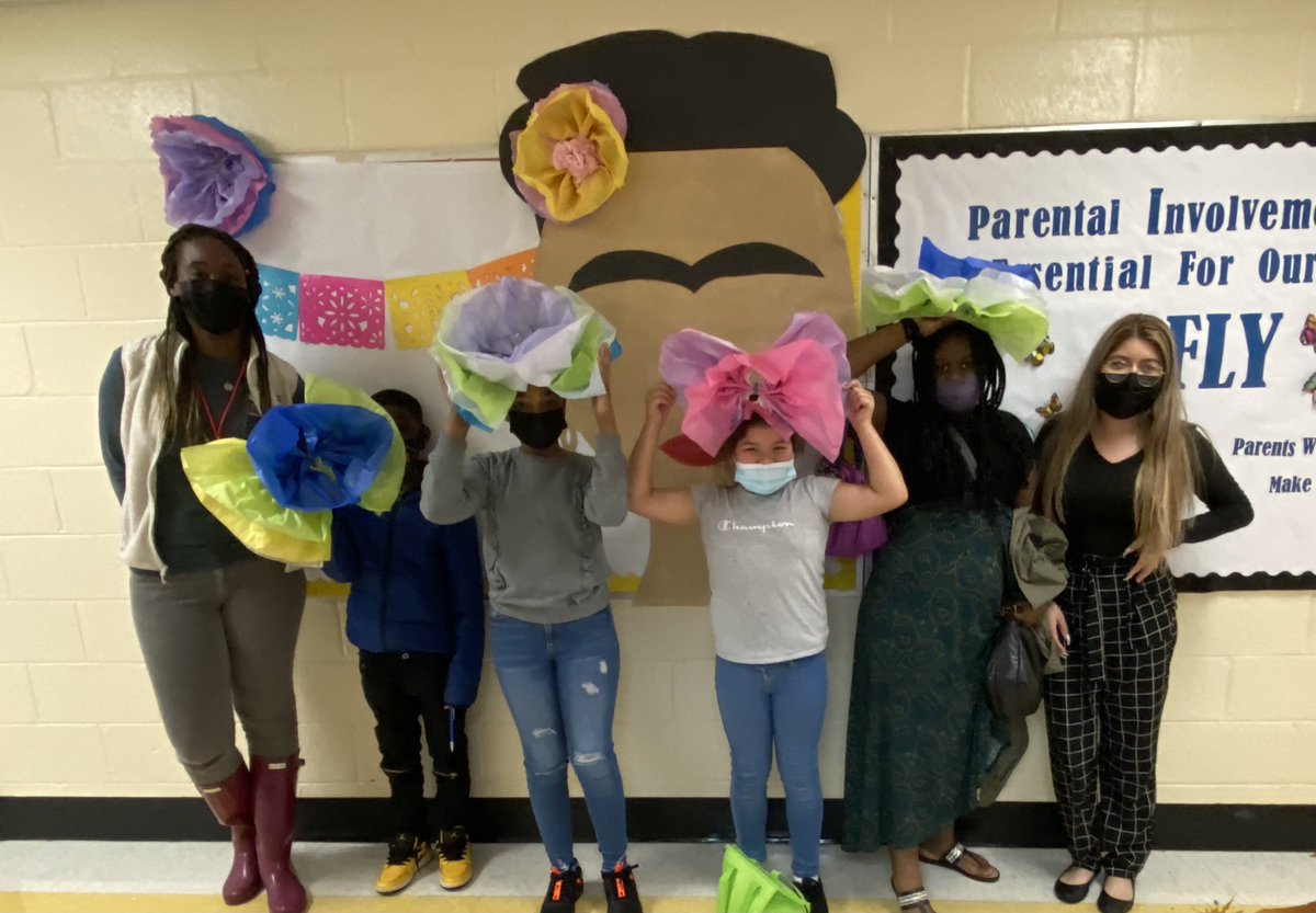 CISAConleyHills's tweet photo. Kicking off Hispanic Heritage Month with a bang. Students got a lesson about the contributions of some of our most notable Hispanic Americans and also got to learn about Mexican artist, Frida Kahlo. @TheConleyHills @cisatlanta  #HispanicHeritageMonth https://t.co/4rQ9e9fSTb