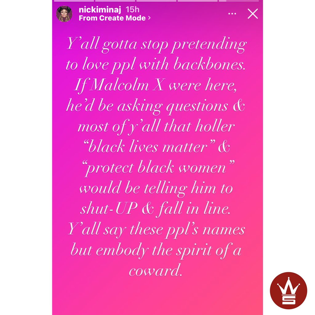 WORLDSTAR's tweet photo. Nicki Minaj had some more to say in regards to being in “Twitter Jail” 👀 @NICKIMINAJ https://t.co/jJwZjKgeB9