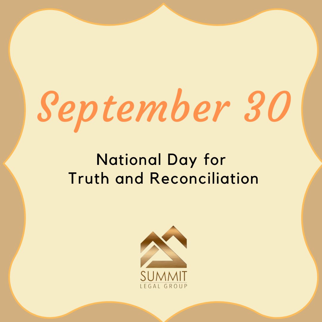 Do you have a property closing on September 30 this year? You better double-check! As a NEW federal holiday - The National Day for Truth and Reconciliation.
banks will not be open, and our office will also be closed. Avoid delays in closing if your possession date is Sept 30!