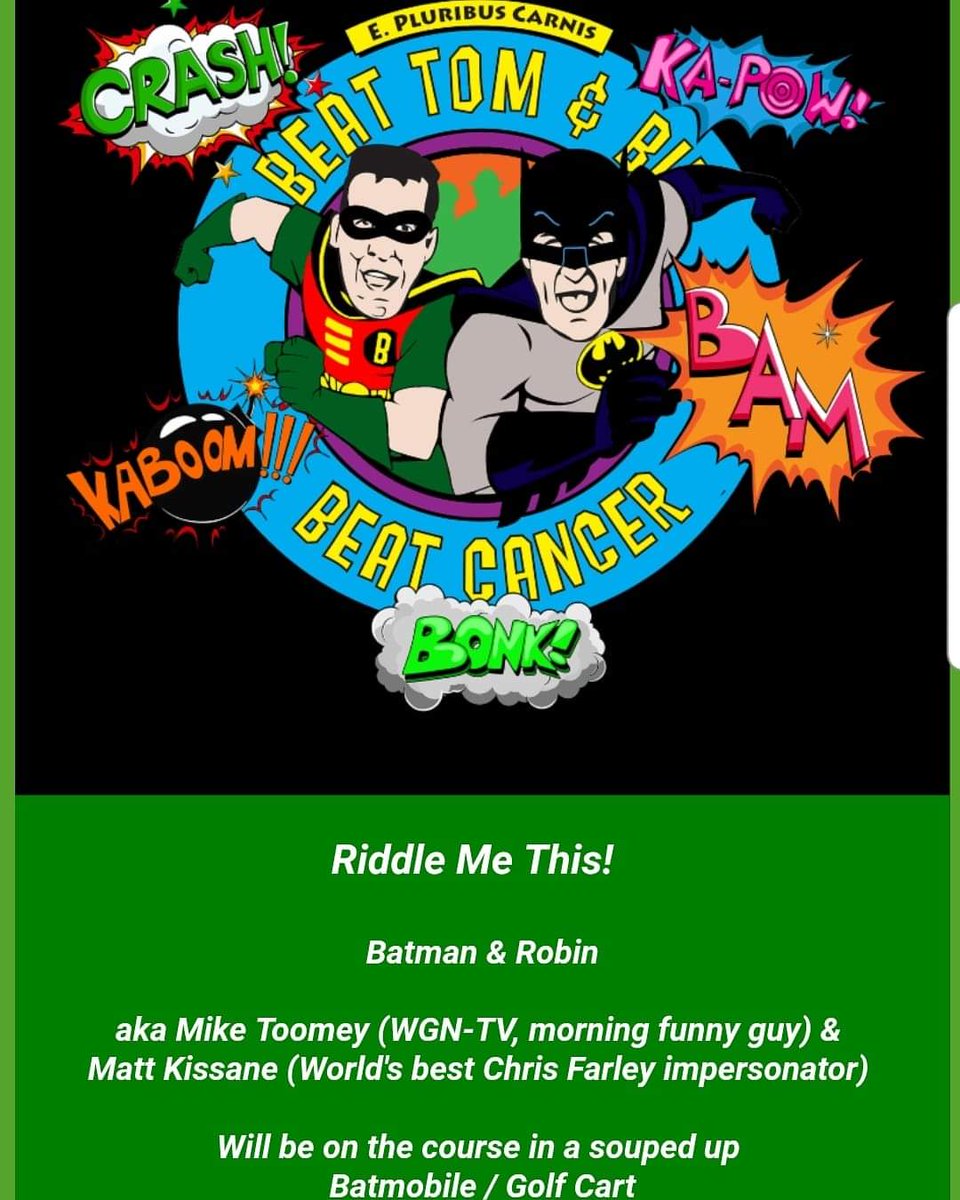 Come help us help Bill and Tom Beat Cancer September 24! <a href="/miketoomey/">miketoomey</a> <a href="/BTB_Beat_Cancer/">BTB Foundation</a>