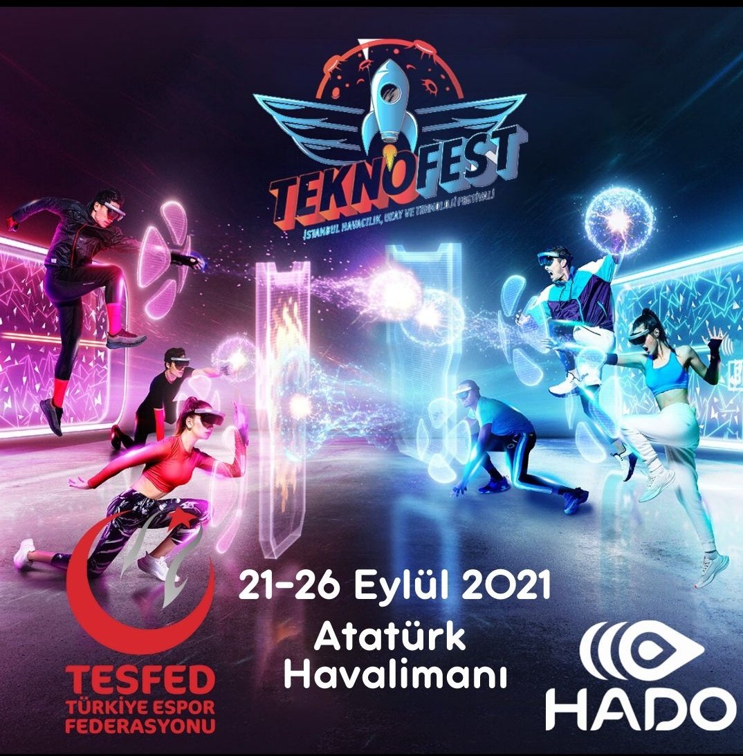 hadoturkiye's tweet photo. TESFED &amp; HADO Türkiye olarak 21-26 Eylül de Atatürk Havalimanında düzenlenecek olan @teknofest bünyesinde açılacak olan TESFED-HADO Standına tüm HADO severleri bekliyoruz.

Online ücretsiz kayıt ve davetiye için ;

https://t.co/3Hw7eRbr0g

adresini ziyaret edebilirsiniz. https://t.co/LET40ECcZO