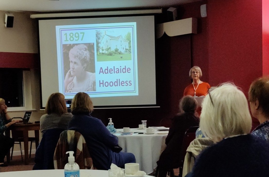 TheHeatonsWI's tweet photo. Happy 106th birthday WI! Thank you to our brilliant speakers @HeatonsPost ππ»ππ³Celebrating with a delicious cake by Pat and a brief history of the WI from Angela. #WIDAY #iamwi https://t.co/PzgHMVfJ7o