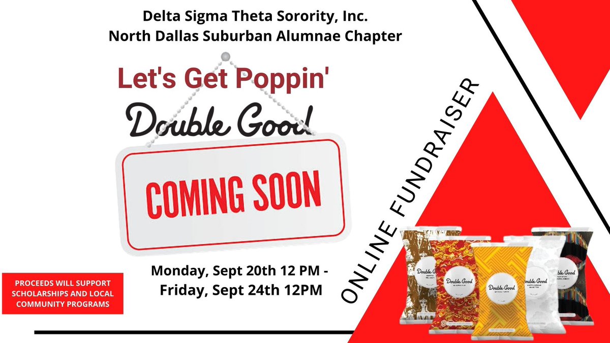 Let's Get Poppin'. Save the date and join NDSA for our virtual fundraiser from September 20th (noon) to September 24th (noon). Just POP into one of our members online store. 🍿