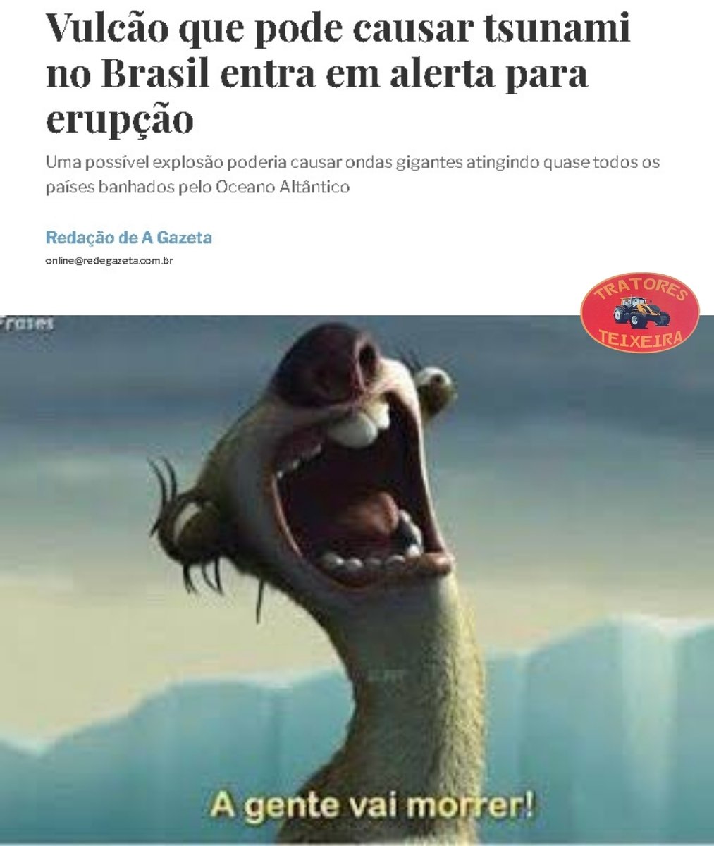 TratoresTex's tweet photo. Segundo pesquisadores, o vulcão poderia provocar um tsunami que atingiria todas as Américas, com maior impacto sobre os litorais das regiões Norte e Nordeste do Brasil.... https://t.co/KXyQ43O4Qt