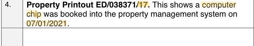 Evidence to show @EPColchester officers planted evidence on a 2017 property record.  “ computer chip “ logged on the 07/01/21. <a href="/essexpoliceuk/">Essex Police</a> Angela MACK refused to record and investigate in June 21 and inform <a href="/cpsuk/">Crown Prosecution Service</a>.  <a href="/BJH251/">Chief Constable BJ Harrington QPM - Essex Police</a> <a href="/essexpfcc/">EssexPFCC</a> <a href="/policeconduct/">Independent Office for Police Conduct (IOPC)</a> colchester, Essex police.
