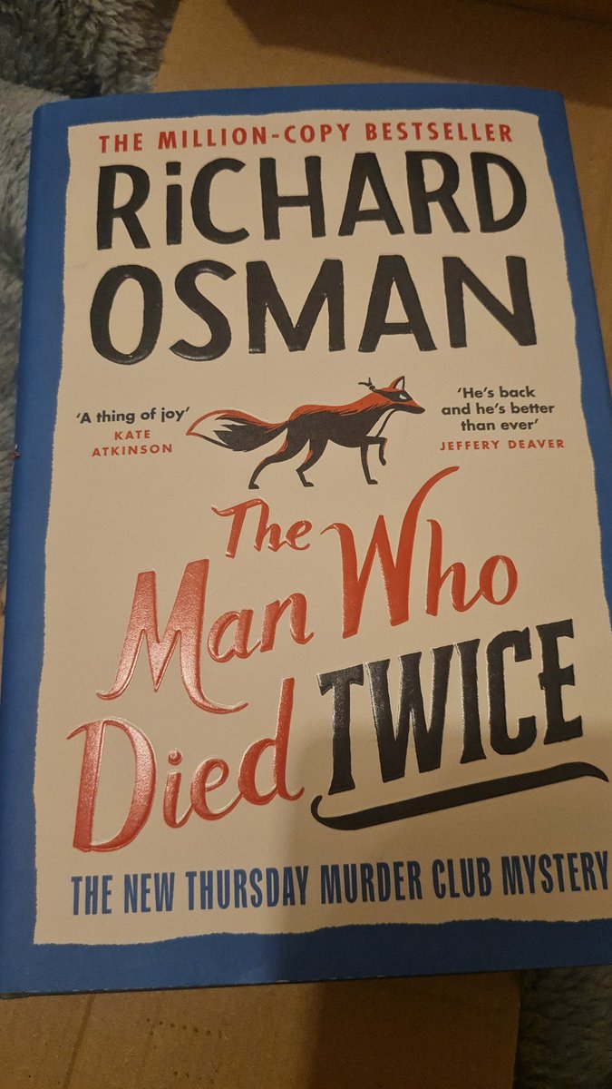 CatsChapters's tweet photo. Four unlikely friends. A shocking new murder.
Pre-ordered copy of The Man Who Died Twice by @misterosman arrived tonight. Really enjoyed The Thursday Murder Club. Can't wait to catch up with Joyce and the gang!
#TheManWhoDiedTwice #murder #mystery #bestseller #bestselling https://t.co/aVbe3bMgXS