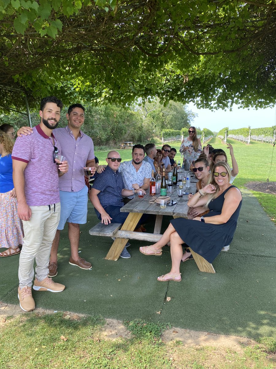 newempireis's tweet photo. We had a great time spending the day at the vineyards for a wine trip visiting @OspreysDominion @pindarvineyards and @jasons_vineyard for a team building event!

#newempire #insurance #teambuilding #vineyards https://t.co/FPBO2IgWCD