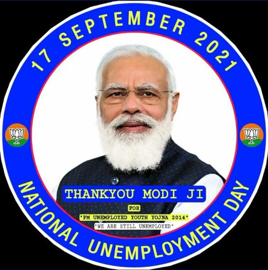 No job😌😌
Only jumla😏😏
#17सितंबर_बेरोजगार_दिवस_है
#राष्ट्रीय_बेरोजगार_दिवस
#मोदी_रोजगार_दो 
#मोदी_है_तो_बर्बादी_है 
#मोदी_आया_बेरोजगारी_लाया