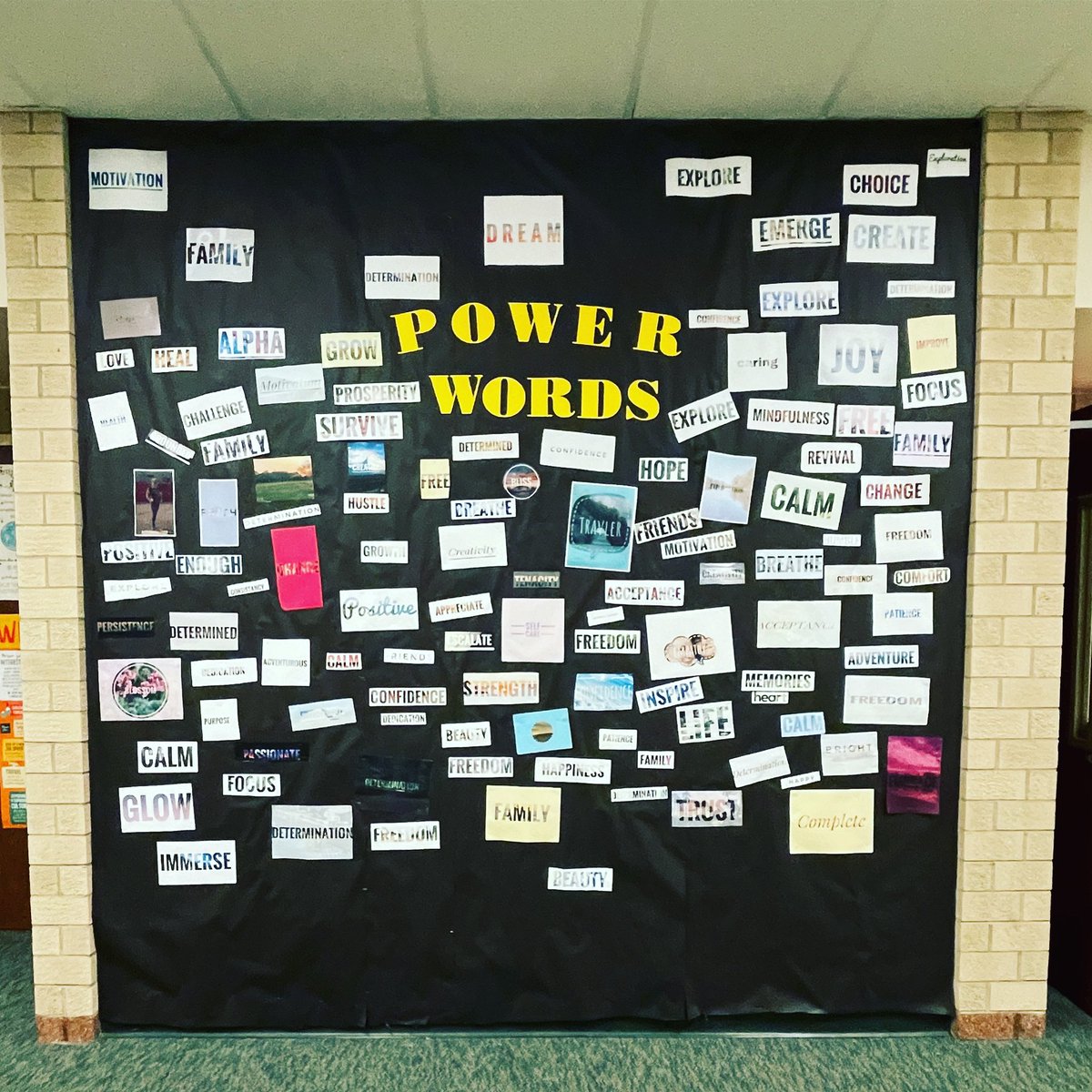 MrsSabol's tweet image. My Art Students’ Power Words for the 2021-22 school year! 

#powerword #setintentions #livelife #mentalhealth #joy