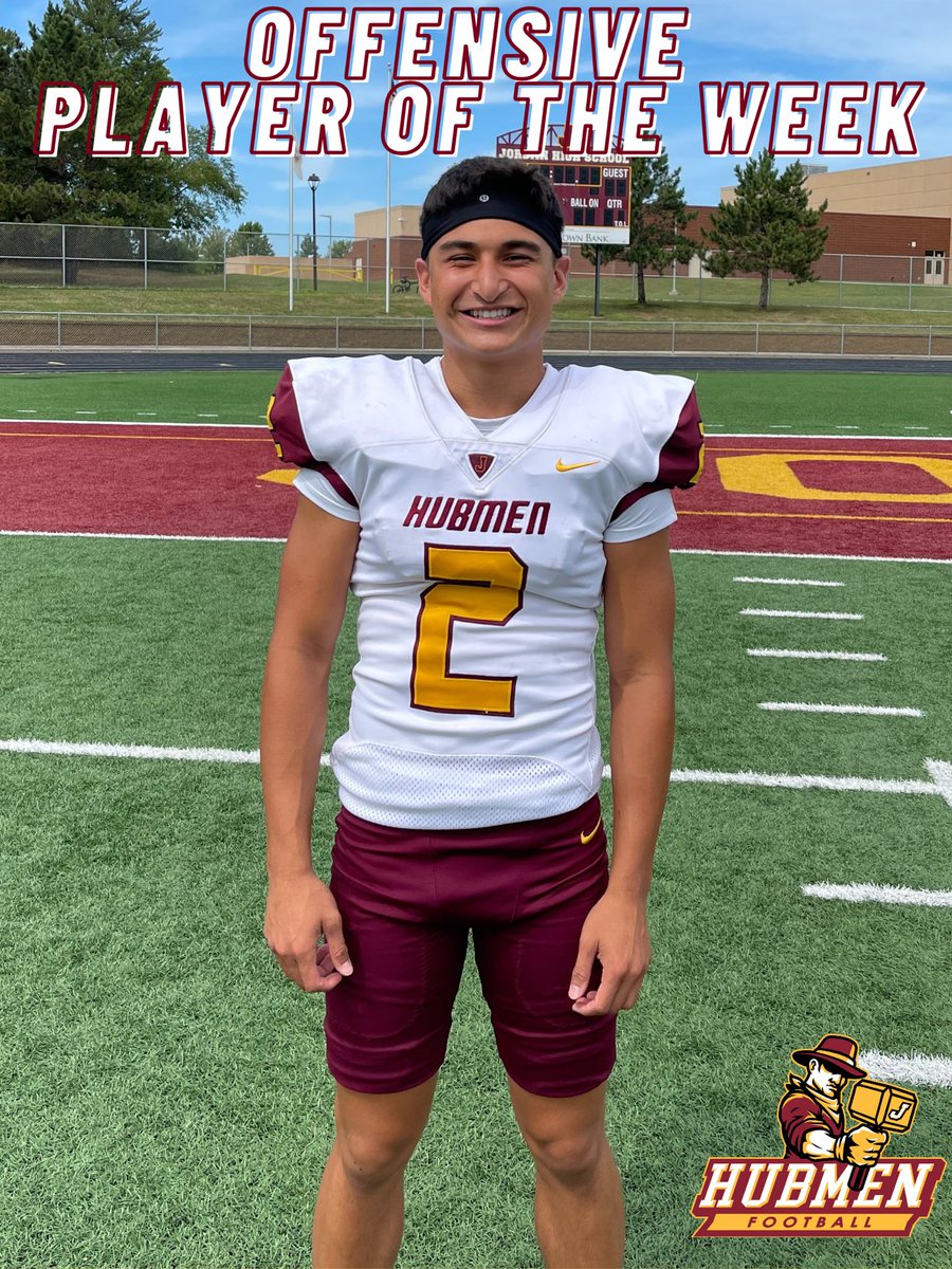 Congratulations to Ashton who was named last week’s Offensive Player of the Week. He made big plays on his way to over 100 yards receiving and 3 touchdowns!