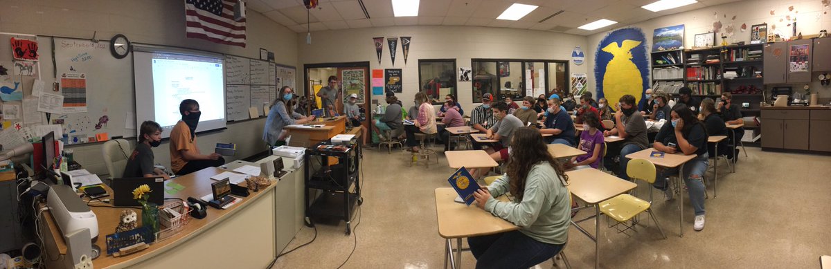 We had another great turnout for our monthly meeting last night. Our officer team did a fantastic job being role models and working together as a team to get through our agenda last night. There are a lot of exciting things happening in the next few weeks in FFA!