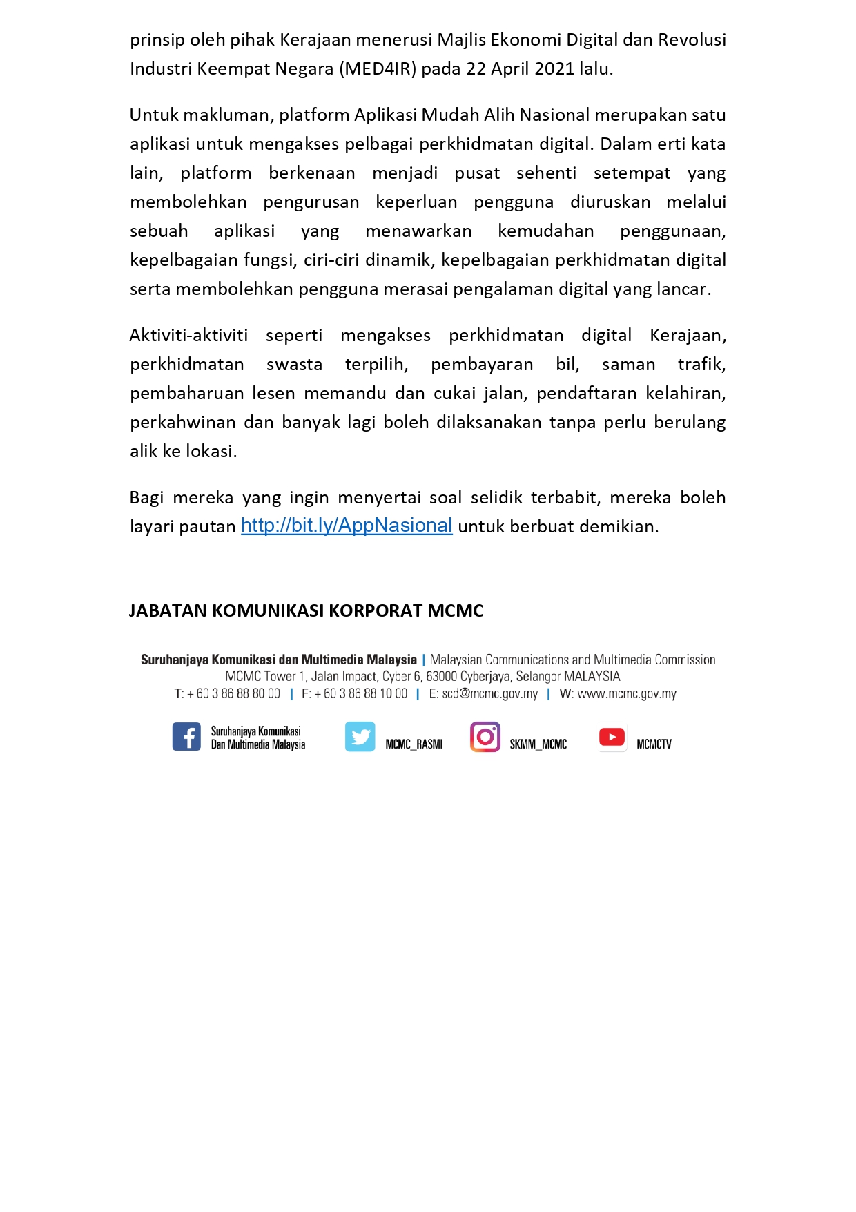 Mcmc On Twitter Siaran Akhbar Mcmc Pelawa Orang Ramai Sertai Soal Selidik Berkenaan Penggunaan Aplikasi Mudah Alih Nasional Mcmc Skmm Https T Co Ues5dzuqvm