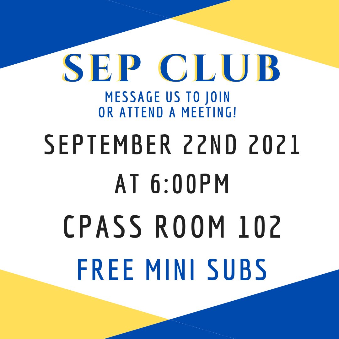 WVU_SEPCLUB's tweet photo. Our next meeting is just 6 days away! Come join our club :) We are meeting at 6pm next Wednesday, and there will be free snacks!! https://t.co/6INkgZnbhV
