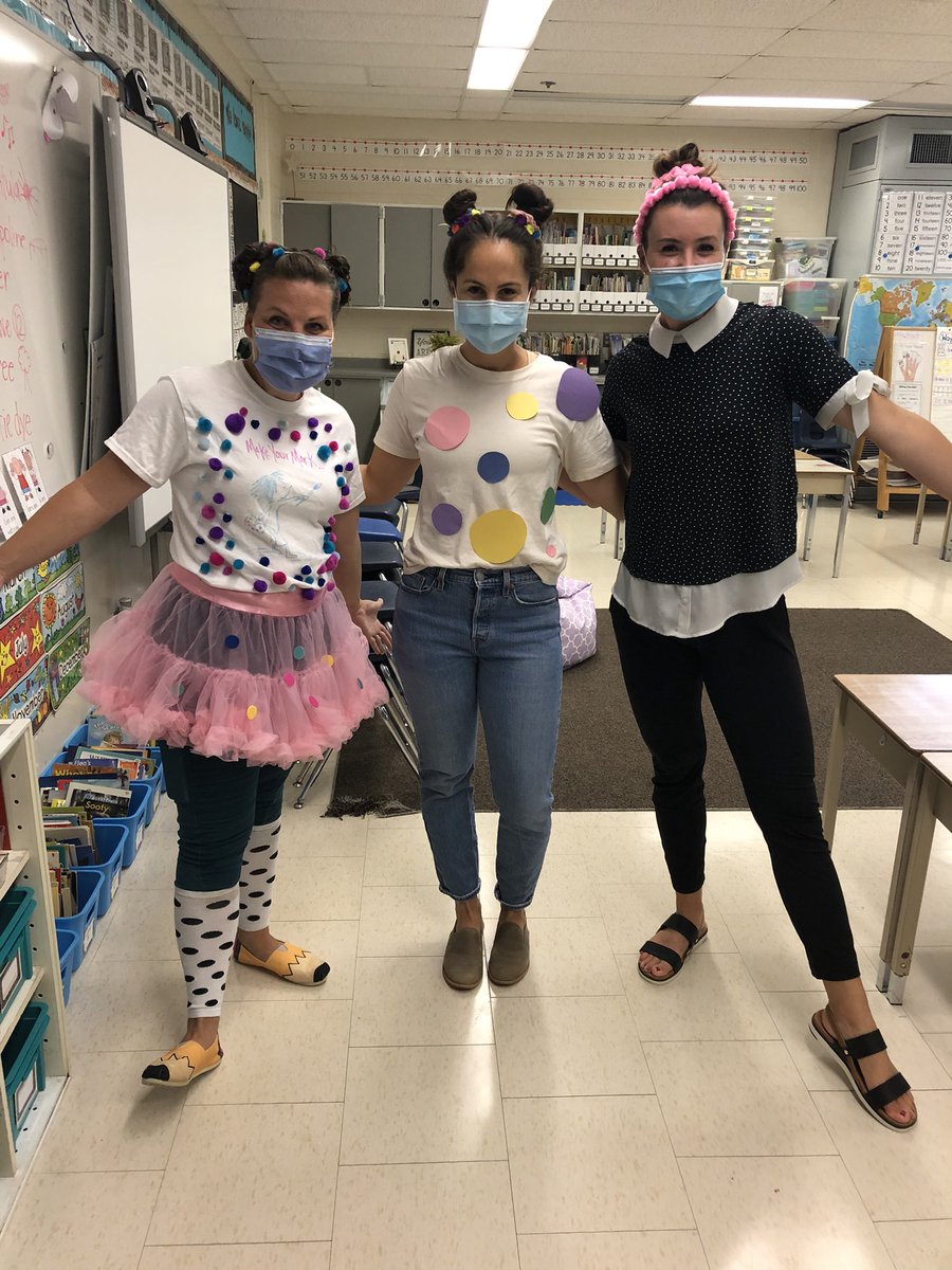 MsJenBlack's tweet photo. Creativity, courage and collaboration was celebrated yesterday for “Dot Day”! 🧡We had so much fun with dot themed learning centres and even became authors to our first class book. Awesome day because of our amazing gr 1 team @MissFryday @charlene_cote @WilfridJuryPS https://t.co/Dhq1cychOZ