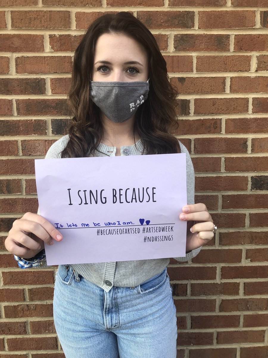 It’s National Arts in Education Week! During this week, communities across the country celebrate the transformative power of arts in education. We’ll be sharing our WHY for the rest of this week! #ndhssings #nationalartsineducationweek #artsineducation #dcsarts