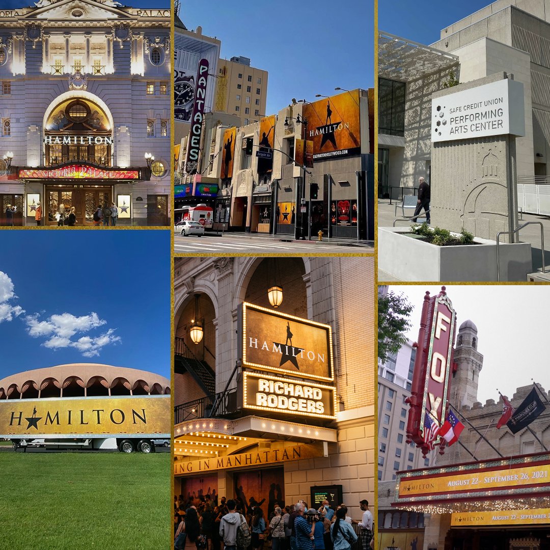 For the first time since March 2020, there will be 6 companies of Hamilton performing on the same night tonight: New York, LA, Atlanta, Sacramento, Tempe, and London! #Work