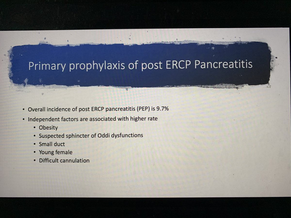 doctornikkid's tweet image. #SummerLectureSeries
⚠️Low fat diet. Feed the pancreas early.
⚠️Avoid prophylactic antibiotics.
⚠️Prevent PEP: Rectal Indo. LR. PD stent.
⚠️NG=NJ feeding.
#Pancreatitis
