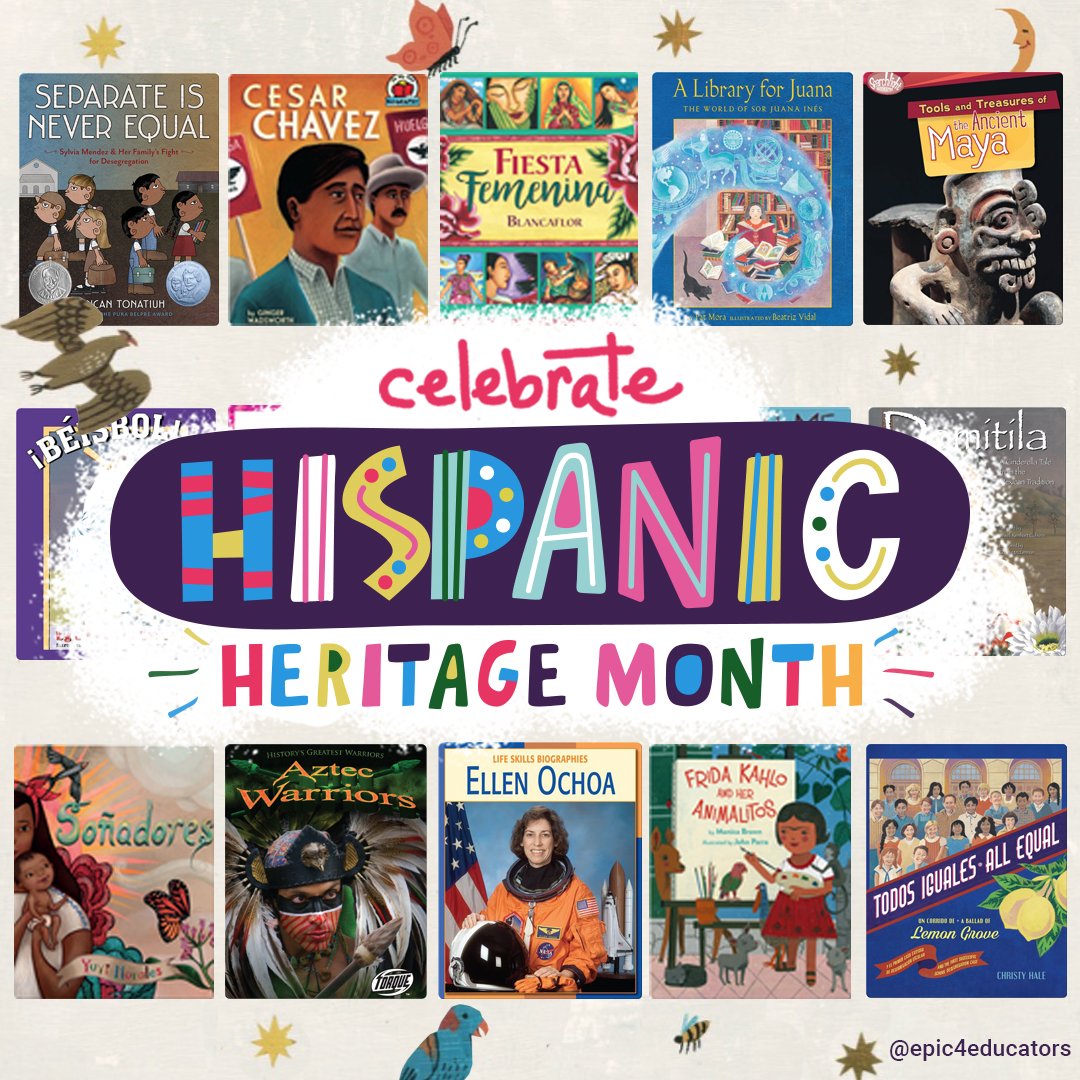 Happy National #HispanicHeritageMonth! Join us from 9/15-10/15 in celebrating the history, culture and contributions of Hispanic and Latino Americans with these handpicked books. Follow this link to explore the collection: getepic.com/app/user-colle…